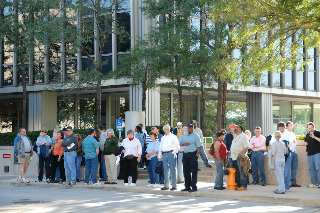 Executives networking during a professional gathering